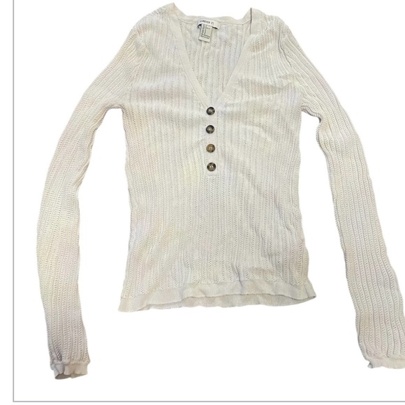 Forever 21 White Knit Top - Picture 2 of 8